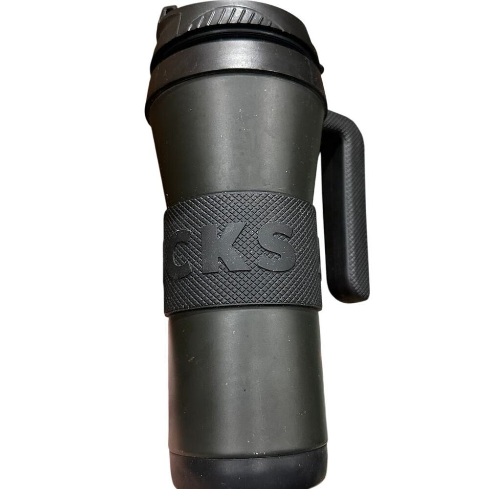 Starbucks 2018 Black Matte 16 oz Insulated Travel Mug Tumbler Handle Grip
